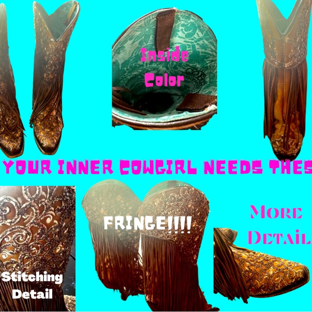 Fringed Corral Cowboy (Girl) Boots